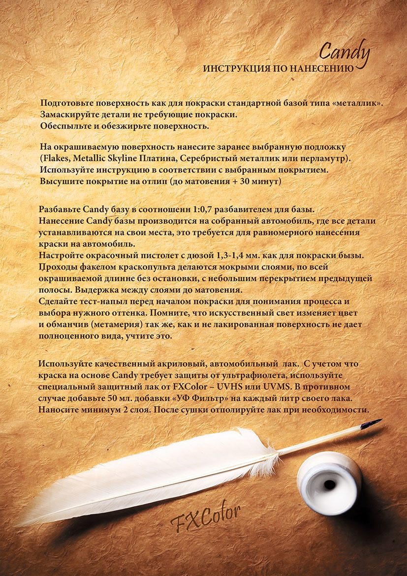 Candy инструкция по нанесению Candy инструкция